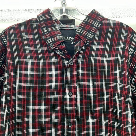 Chaps Men's Plaid Button Up Shirt Long Sleeve Multicolor Size Large - Picture 2 of 9